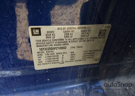 2015 GMC Sierra 2500Hd Slt from USA, damaged, VIN 1GT22ZEG6FZ100802